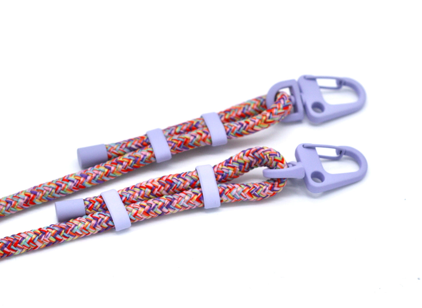 2in1 Handyhülle mit Karabinerband Lila / Bunt