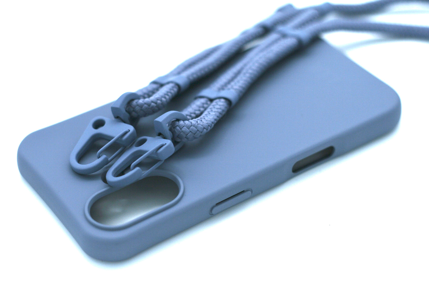 2in1 Handyhülle mit Karabinerband Ash Blue