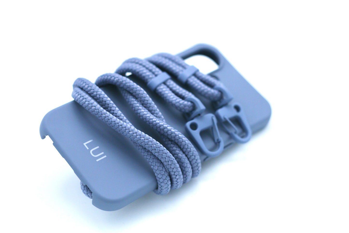 2in1 Handyhülle mit Karabinerband Ash Blue