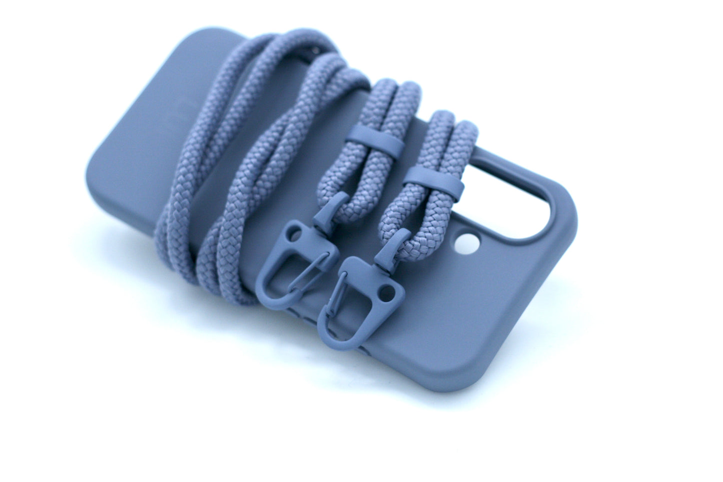 2in1 Handyhülle mit Karabinerband Ash Blue