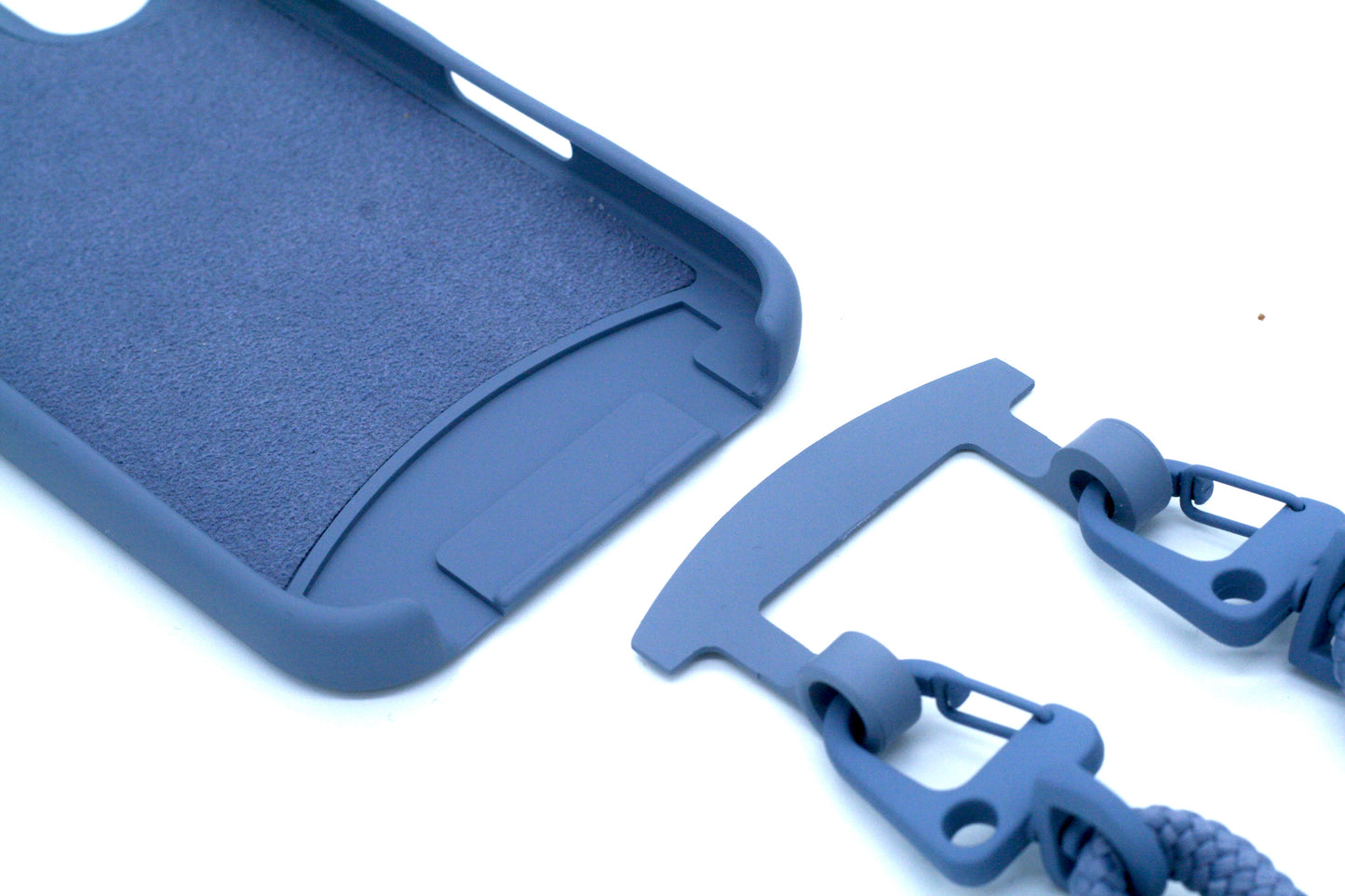 2in1 Handyhülle mit Karabinerband Ash Blue