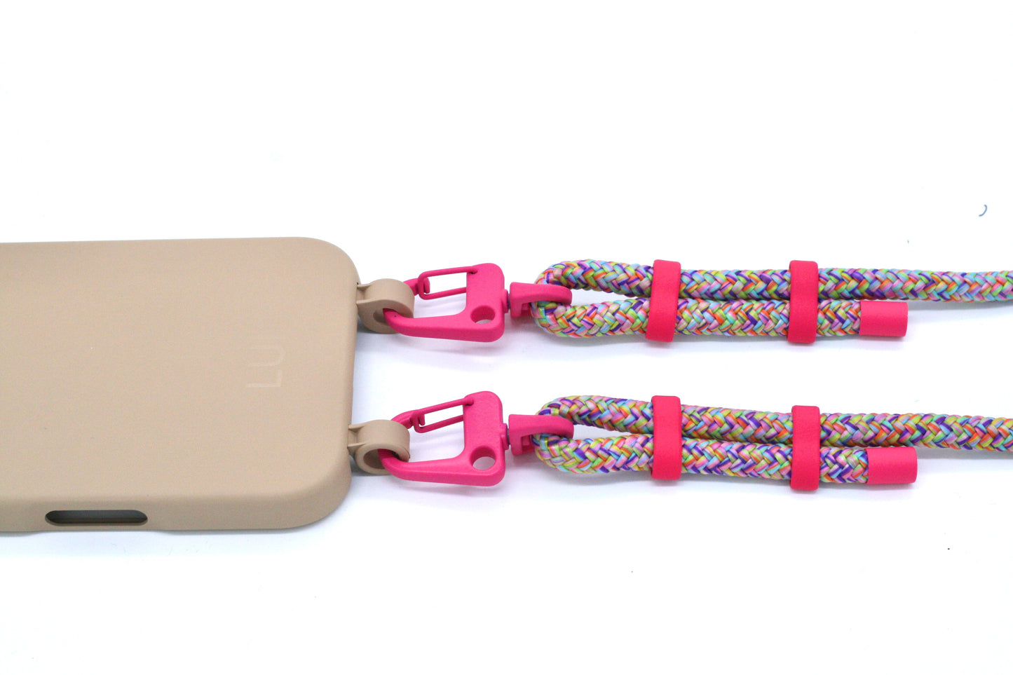 Handyhülle mit abnehmbarer Kette in Pink