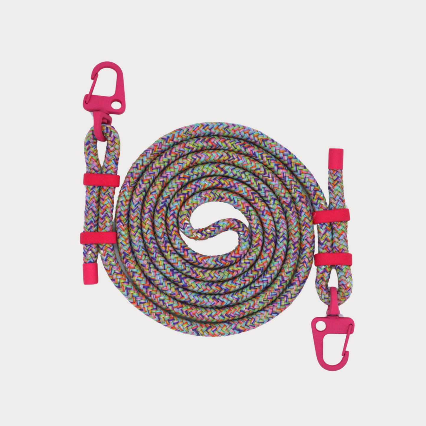 Handykette bunt mit Karabiner in Pink