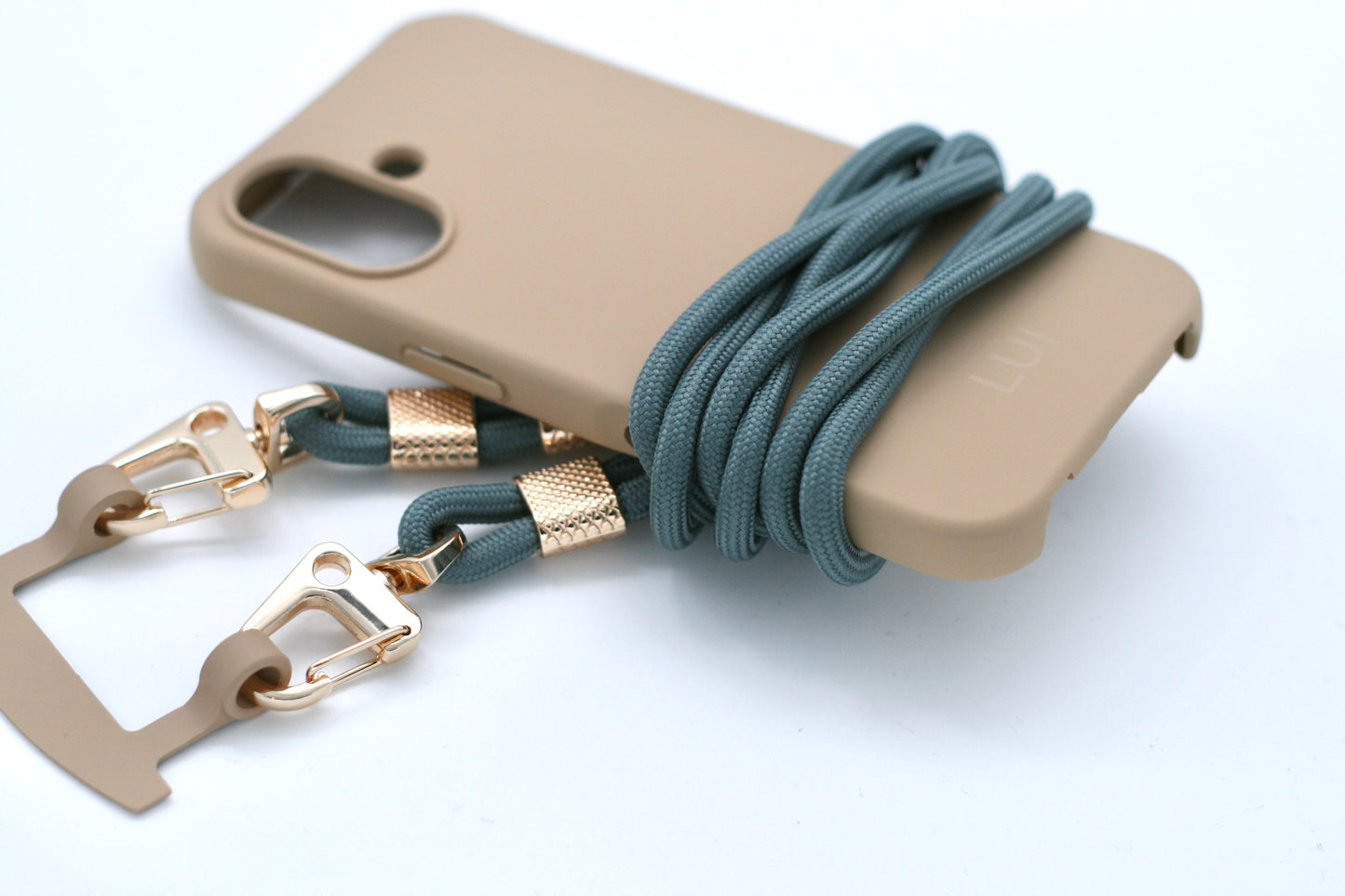 Karabinerband Gold/Petrol