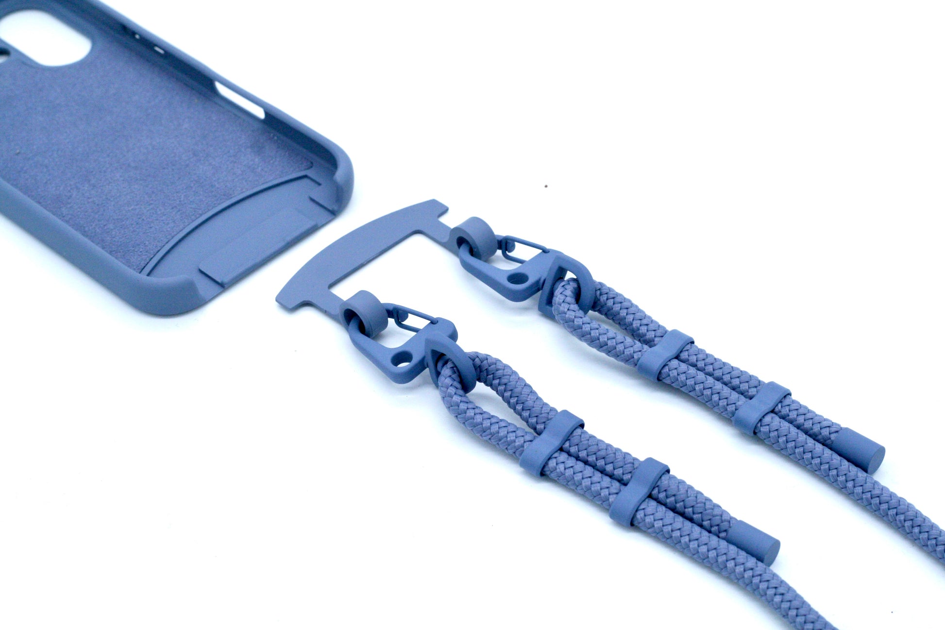 Handyhülle mit Band Karabiner in Blau
