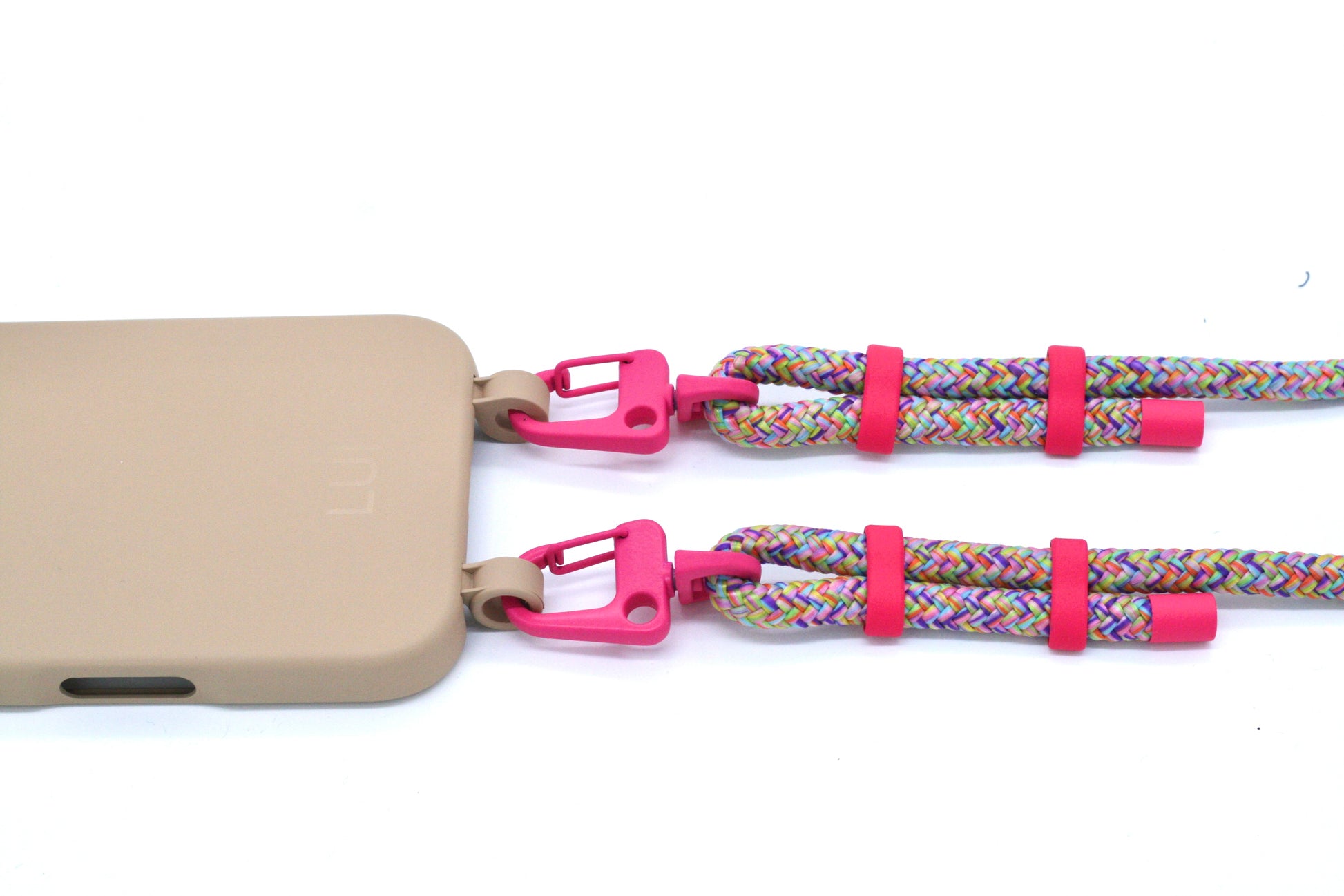 Handyhülle mit abnehmbarer Kette in Pink