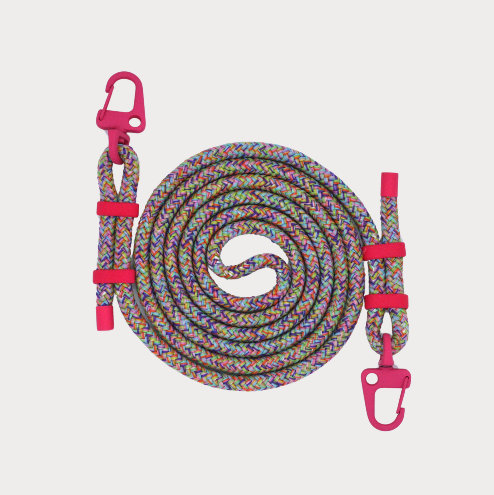Handykette bunt mit Karabiner in Pink
